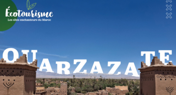 Vue d'ensemble de l'une des oasis d'Ouarzazate.