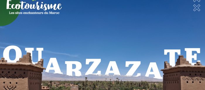 Vue d'ensemble de l'une des oasis d'Ouarzazate.
