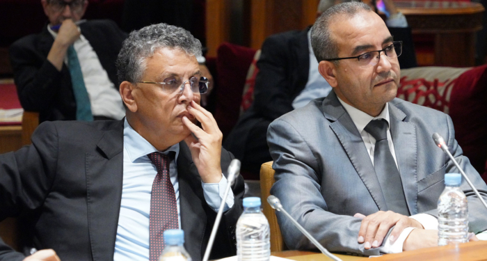 Le ministre de la Justice, Abdellatif Ouahbi, lors de la réunion de la commission de la justice de la Chambre des représentants pour la deuxième lecture du projet de loi relatif à l'organisation de la profession d'avocat, le 2 juillet 2026.