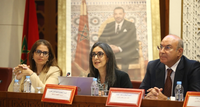 Nadia Fettah, ministre de l’Economie et des Finances, devant les commissions des Finances des deux chambres parlementaires, le 22 juillet 2026, pour la présentation de l'exécution de la loi de finances 2026.