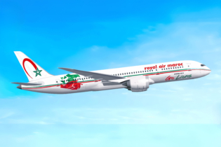 Un Boeing 787-8 Dreamliner Boeing de la compagnie Royal Air Maroc.