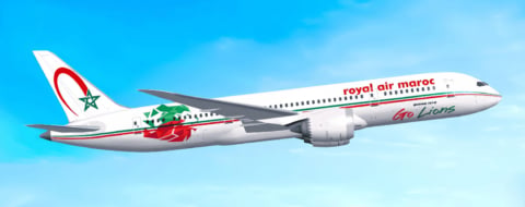 Un Boeing 787-8 Dreamliner Boeing de la compagnie Royal Air Maroc.
