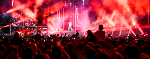 Lors du concert du rappeur ElGrande Toto au Stade Prince Moulay Abdellah de Rabat, le 27 juillet 2026, dans le cadre du festival Mawazine – Rythmes du monde.