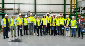 Lors de l'inauguration de l'usine pilote de graphite d'anode de Falcon Energy à Jorf Lasfar. Crédit : Falcon Energy