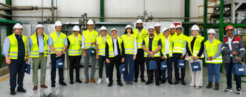Lors de l'inauguration de l'usine pilote de graphite d'anode de Falcon Energy à Jorf Lasfar. Crédit : Falcon Energy