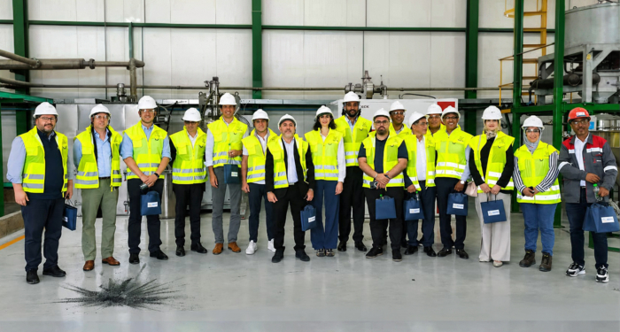 Lors de l'inauguration de l'usine pilote de graphite d'anode de Falcon Energy à Jorf Lasfar. Crédit : Falcon Energy