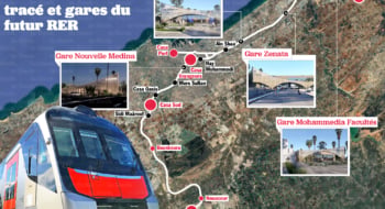 Grand Casablanca : tracé et gares du futur RER.