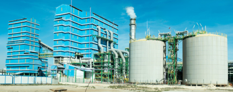 Une installation industrielle d'OCP Nutricrops à Jorf Lasfar.