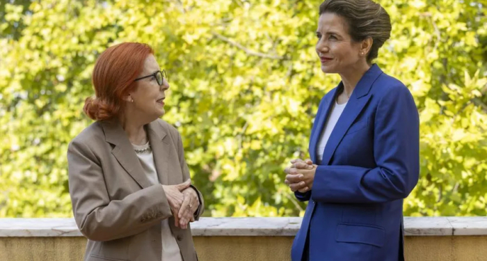 Leila Benali, ministre de la Transition énergétique et son homologue portugaise Maria da Graça Carvalho.