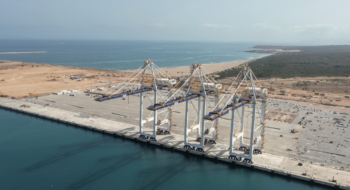 Un terminal à conteneurs du port de Nador West Med.