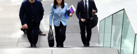 La ministre de l’économie et de l’énergie allemande, Katherina Reiche, à Berlin, le 22 avril 2026