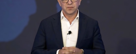 Samir Cherfan, COO Moyen-Orient et Afrique du groupe Stellantis, lors de la présentation du plan stratégique FaSTLAne 2030, le 21 mai 2026.
