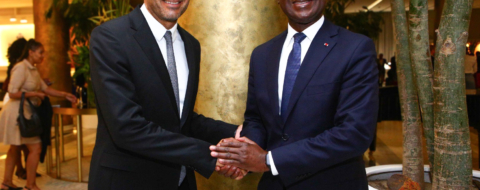 Mehdi Tazi, président de la CGEM, et Ahmed CISSE, président de la Confédération générale des entreprises de Côte d'Ivoire (CGECI).