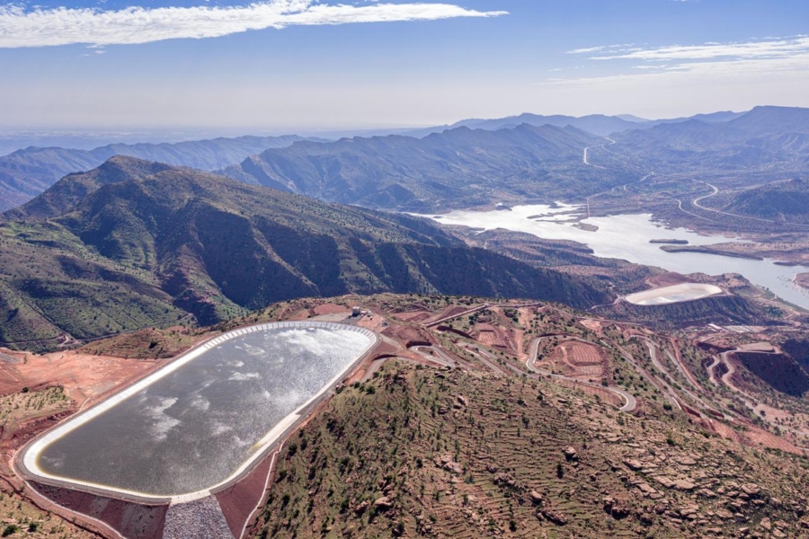 Le site retenu pour la future Station de transfert d’énergie par pompage El Menzel, située à environ 35km au sud-est de Séfrou. Crédit : ONEE