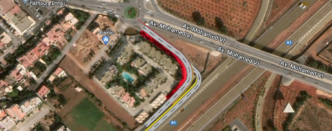 La nouvelle bretelle « Harhoura Centre », sur l'axe autoroutier Rabat-Skhirat.