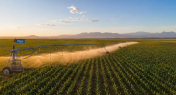 Un système d'irrigation par pivot dans une exploitation agricole au Maroc (photo d'illustration)